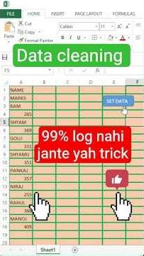 ✅ Excel VBA Data Cleaning | Unorganized Data to Table #shorts #excel