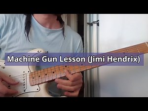 Machine Gun Band Of Gypsys Jimi Hendrix Intro Lesson Tutorial
