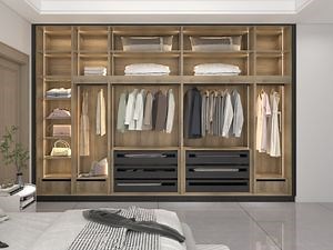[Hot Item] Customized Modern Wooden Closet Systems Walk in Closet Bedroom Wall Wardrobe