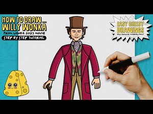 How to Draw WILLY WONKA 🎩🍫 (Wonka 2023 Movie) | Easy Step-By-Step Drawing Tutorial