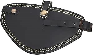 AEspares Motorcycle Boot Black Leather Protector Shifter Biker Gear Shoe Cover Guard