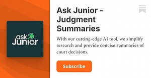 About - Ask Junior - Judgment Summaries
