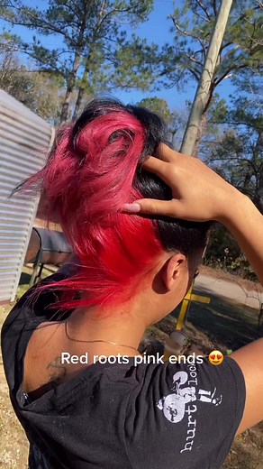 Color Transformation: Red Skunk Stripes for Black Girls