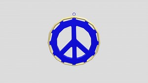 Blue Peace Symbol - 3D model by Deacon Skywalker (@deaconskywalker9)