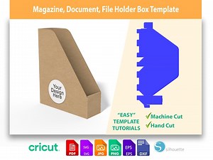 File Folders & Magazine Holder Template | DIY Printable Organizer - Etsy
