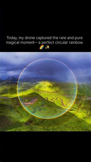 Captured a stunning moment of full-circle Rainbow 🌈 😳 #india#reels#Rainbow #trending