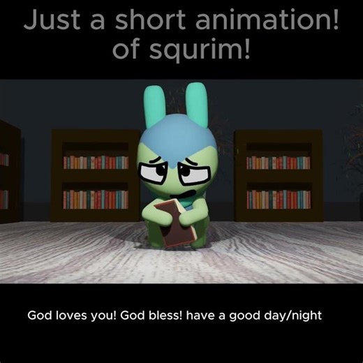 Short animation of squrim :P #short #lazy #jesuslovesyou #dandysworld sorry for lazy video ⭐️