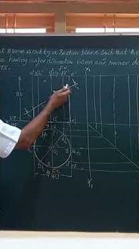 Section of Cylinder/ how to draw sectional top view/ Engineering Drawing