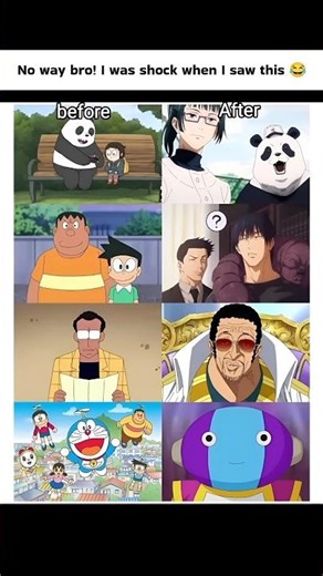 No way bro! I was shocked when I saw this 😂 #jjk #onepiece #dragonball #doraemon #anime #memes