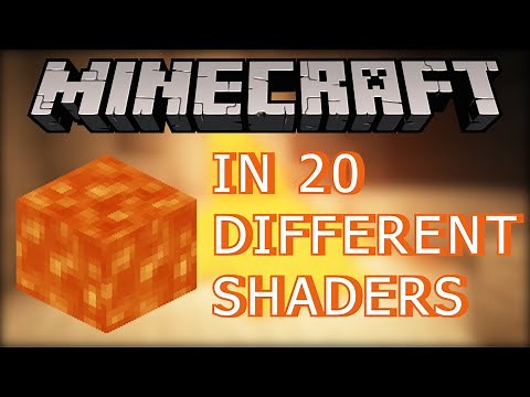 Minecraft lava in 20 different shaders