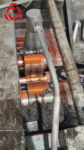 External Hex Thread Rolling in Progress