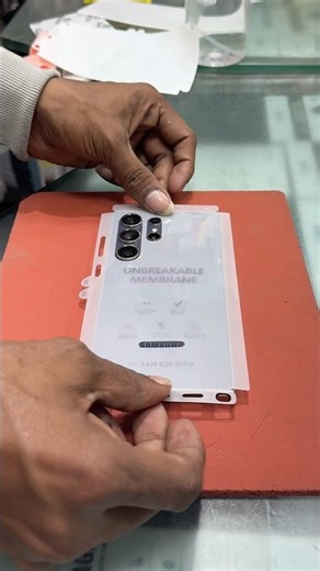 Samsung Galaxy s24 ultra full body protection how to apply screen protector and membrane #shortvideo