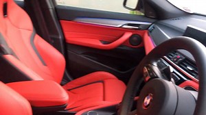 The Magma Red Dakota Leather interior on the X2 M35i is quite a lot to take in but if you want to stand out then this is the box you tick. Personally, we would go for the Black Dakota Leather. What do you all think? #BMW #X2M35i #X2 #M35i | Zero2Turbo