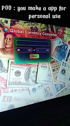 Day 40 Web Dev: Built my own Currency Converter App#coding #currency #shorts #viral #trending#foryou