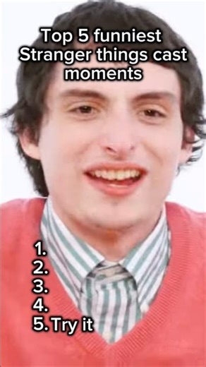 Top 5 funniest stranger things cast moments #strangerthings #funny #shorts #top5