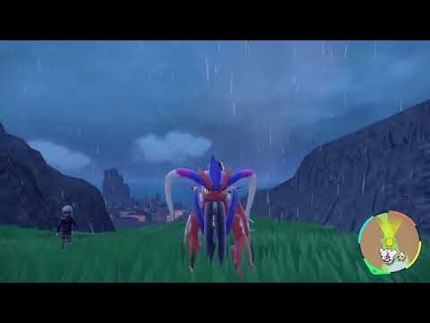 Pokémon Scarlet & Violet - Wild Igglybuff Gets BLOWN AWAY when it's STORMY
