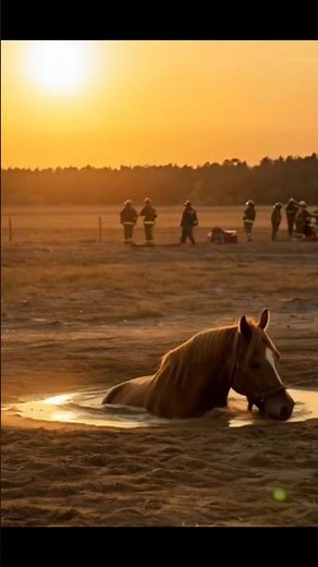 Horse Stuck in Quicksand Dramatic Rescue! #shorts #animalrescue #rescue #wildlife #wildanimals #love
