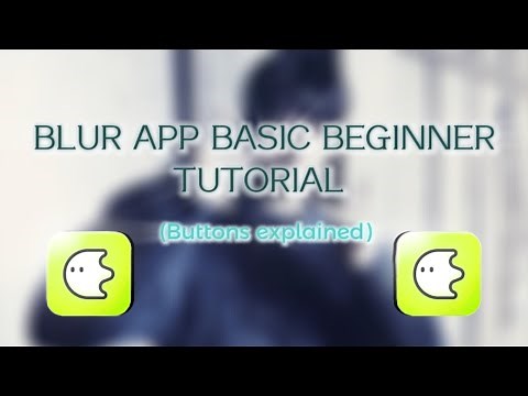 Blurrr app Beginner TUTORIAL! (Buttons explained)