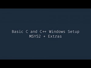 Basic C and C++ Windows Setup (MSYS2 + Git + VSCodium + CMake + Make + Library Install)