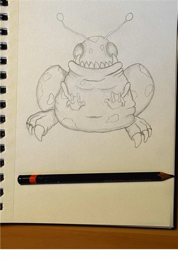 Alien Frog process✍️ #art #drawing #character #frog