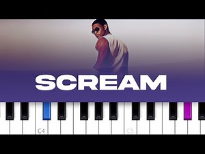 Usher - Scream (piano tutorial)