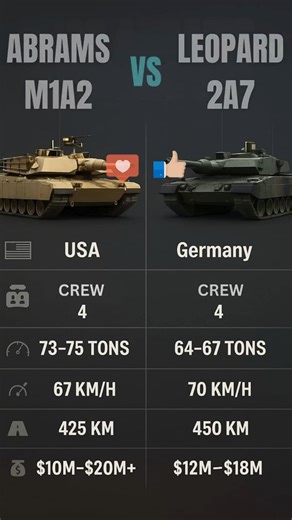 M1A2 Abrams vs Leopard 2A7