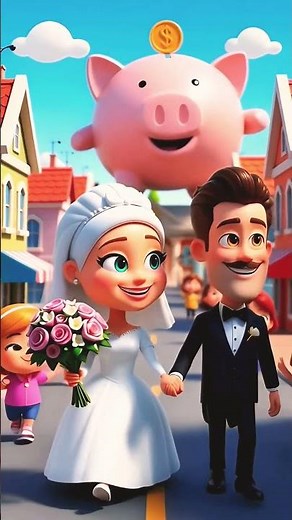 A Sweet Cartoon Wedding Love Story 💍✨ | Short Romantic Animation #love