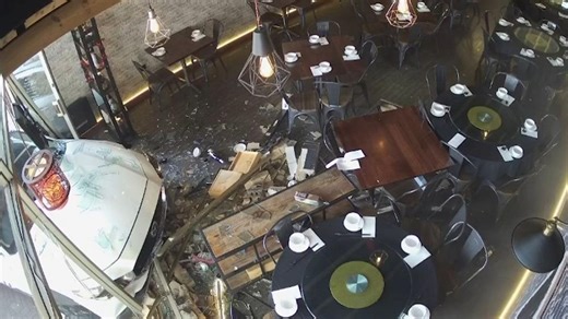 Car crashes into Norwood restaurant during lunch rush