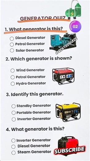 Generator Quiz 🤔 Can You Ace Every Question? Ultimate Challenge – Score 100% Now! #quizzing #shorts