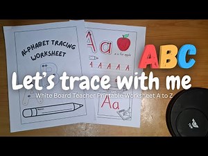 ABC's Printable Worksheet | Let's trace with me | White Board Teacher