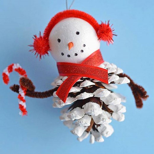 70K views · 451 reactions | PINECONE SNOWMAN ORNAMENTS Full Instructions >> https://onelittleproject.com/pinecone-snowman-ornaments/ | One Little Project | Facebook