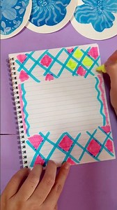 Drawing a Bright Geometric Page Design with Markers - Easy Sketchbook Ideas #art #pagedesign