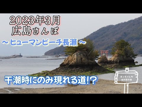【2023年3月: 広島さんぽ】ヒューマンビーチ長瀬〜干潮時にのみ現れる道！？〜