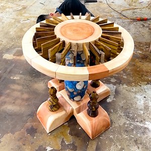 Build The Most Unique Coffee Table Ever From Scrap Wood | Woodworking Skill