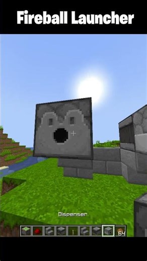 Minecraft Fireball launcher #minecraft #shorts