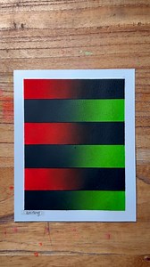 Striped Balance of Crimson and Lime