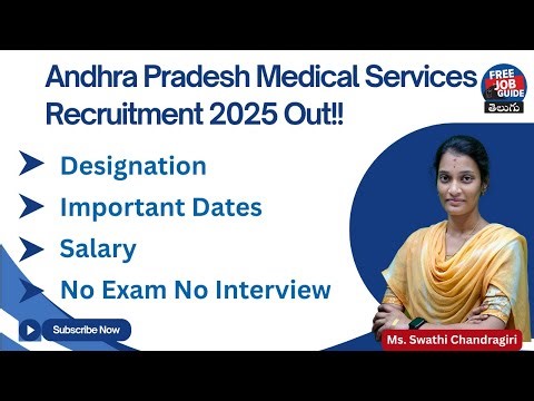🎯 APMSRB Recruitment 2025 | Andhra Pradesh Medical Services Recruitment Board Jobs