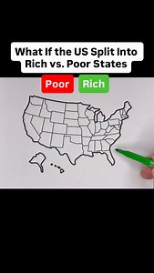 28K views · 928 reactions | What If the US Split Into Rich vs. Poor States #usa #unitedstates #map #geography #states | Drawingmapswithme | Facebook