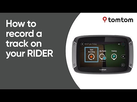 How to record a track on your TomTom Rider