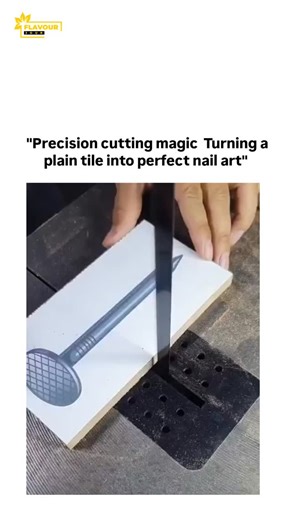 Flavour Journey on Instagram: "The post shares a 30-second video of hands using a bandsaw to meticulously cut a white ceramic tile into a detailed nail head shape, revealing a satisfying reveal of the textured pattern beneath. Uploaded by @leenaccy on 5 January 2026, it has amassed 515,970 views and 451 likes, with replies predominantly in Indonesian expressing awe at the precision and final outcome. This content aligns with viral ASMR-style crafting videos, demonstrating tile fabrication techni