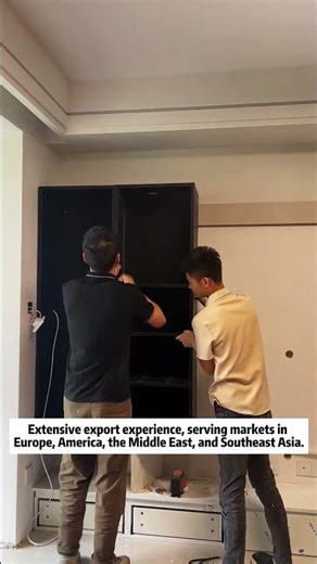 WPC wall panel concealed door design style. Interior decoration case. Wall panel factory.