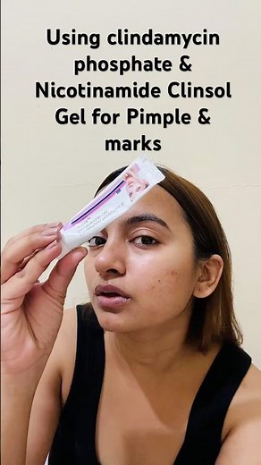 Using clindamycin phosphate & Nicotinamide Gel #shortsfeed #pimples #acne #skincare #acnescars