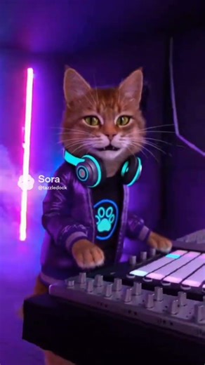 Cat uses launchpad to make edm #fypmusik #fypppp