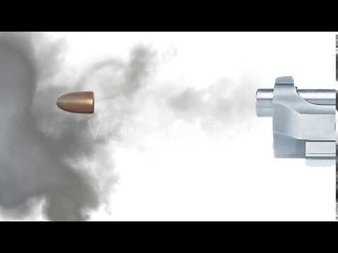Extreme Slow Motion Of Bullet Leaving Gun Barrel W - Stock Footage | VideoHive 9000531