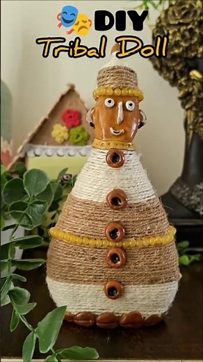 Waste Bottle to Tribal Doll | #craft #shortvideo #homedecor #hobby #easydiy