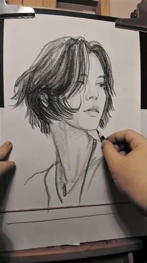 How to Draw a Realistic Girl Face #art #pendrawing #pencilsketch