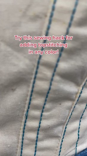 Sewing Hack for Colorful Topstitching