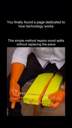 How Technology Works on Instagram: "Follow @howtechnologyworkss to learn how technology shapes our world, one post at a time Wood splits can ruin furniture or structural parts but they do not always mean the piece is beyond repair. With the right approach small cracks can be stabilized and strengthened instead of replaced. The key is understanding how glue and wood fibers interact at a very small scale. For fine cracks thin adhesive works best because it can flow deep into the wood fibers. When