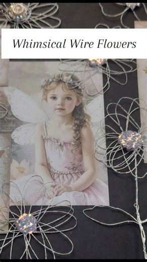 Beautiful quick, simple whimsical wire flower. These are going to look so pretty in my journal. Full video on my YouTube channel. Link in bio. #gikerr #happinessincrafting #embellishments #wire #flowers #journalembellishments #pretty #whimsical #crafting #love | Happiness in Crafting