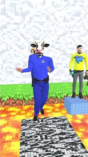 Chicken, Cow Vs Dog? Which animal can brave the breaking bridge and cross the lava?